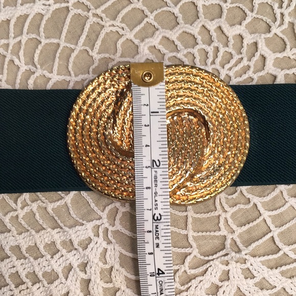 Vintage Nan Lewis Entwined Circles Buckle Stretch Belt - Picture 10 of 11
